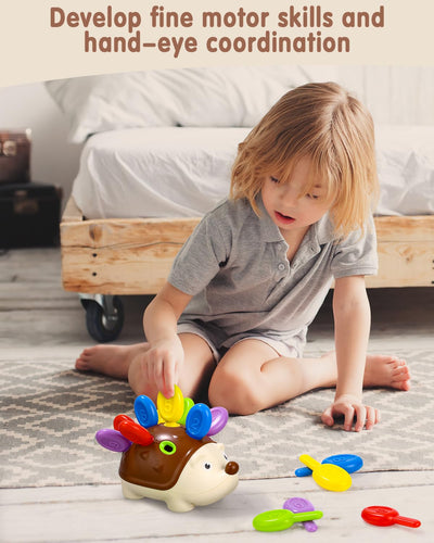 Spielzeug ab 2 Jahre Igel  Spielzeug 2 Jahre Motorikspielzeug Hand-Augen-Koordination Kleinkind Spielzeug Feinmotorisches und Sensorisches Lernspielzeug für Kinder ab 2+ Jahr