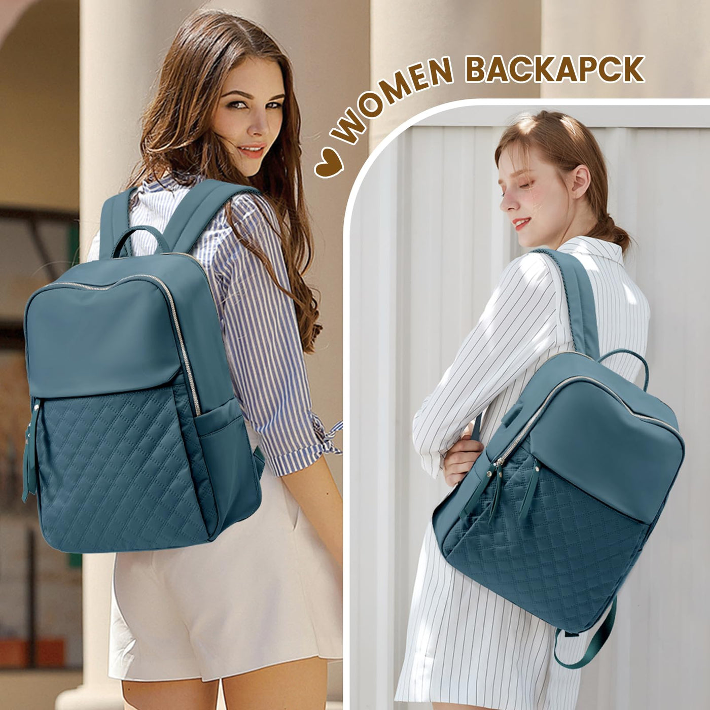 Rucksack Eleganter mittlerer Laptoprucksack Laptopfach USB-Ladeanschluss Schulrucksack Teen Rucksack Schule Wasserdichter Arbeitsrucksack