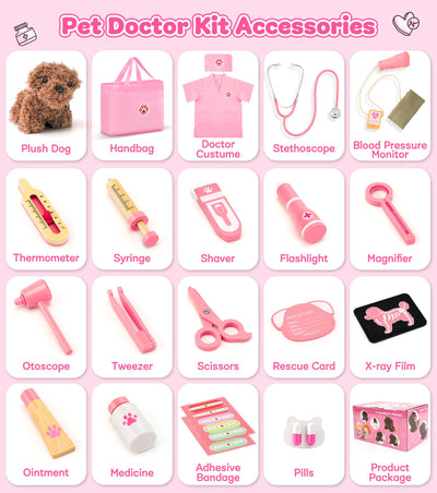 Vet Toy Kids With Plush Dog High Simulation Stethoscope Role Play Kids