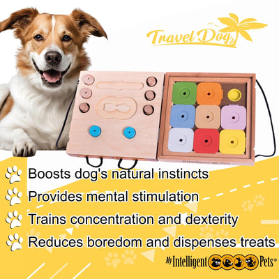 Jouet interactif en bois pour chien Jouet pour chien petit et grand chien Jouet pour chien