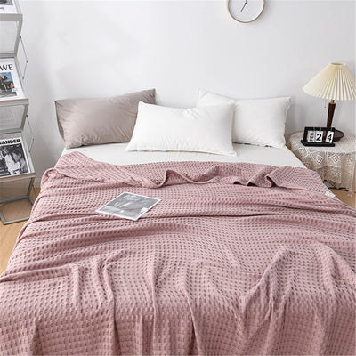 Bedspread cotton waffle pique cuddly blanket