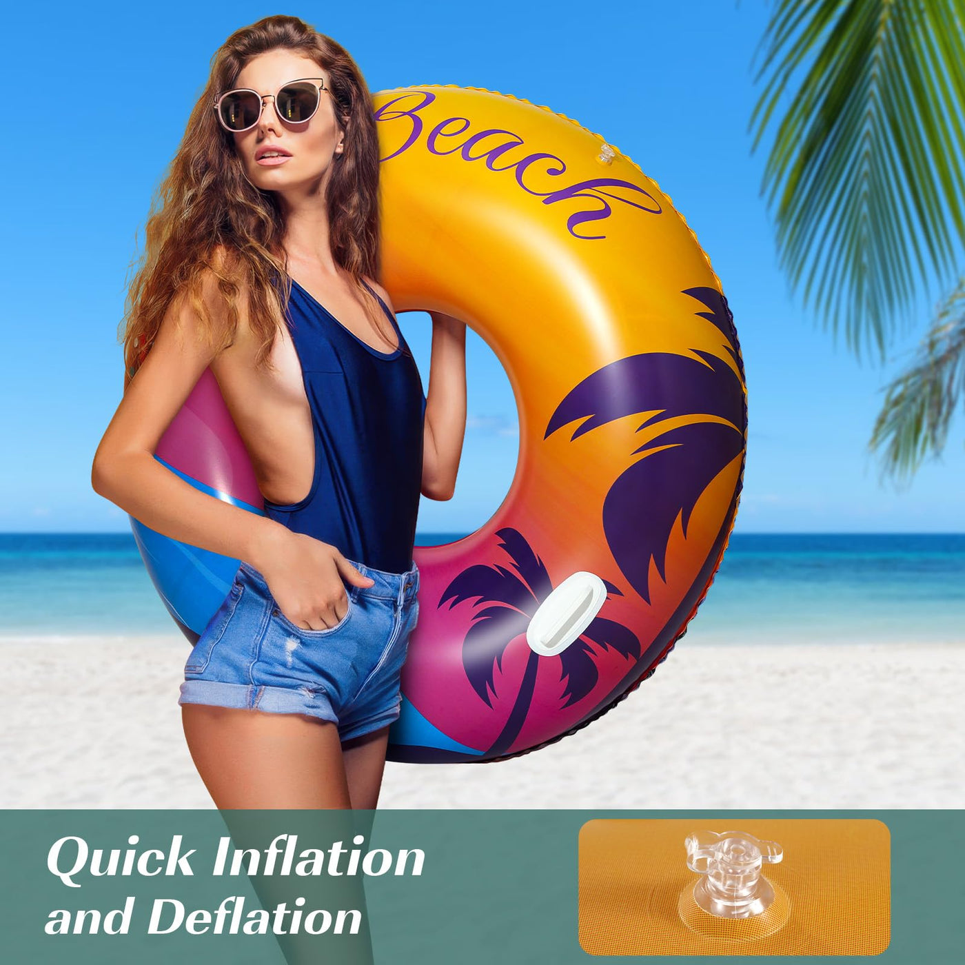 Anneau de piscine pour adultes, avec poignée