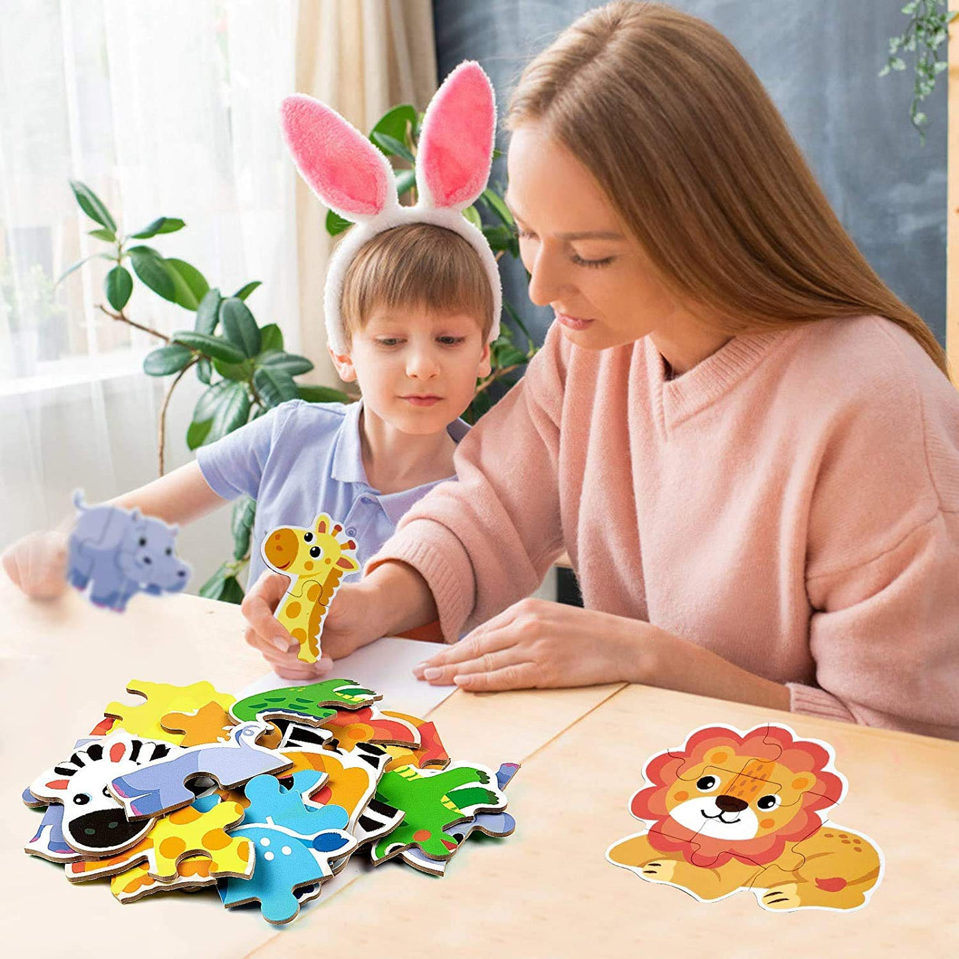 Children's puzzle, 6 piece wooden puzzle, shape puzzles Early learning educational toy