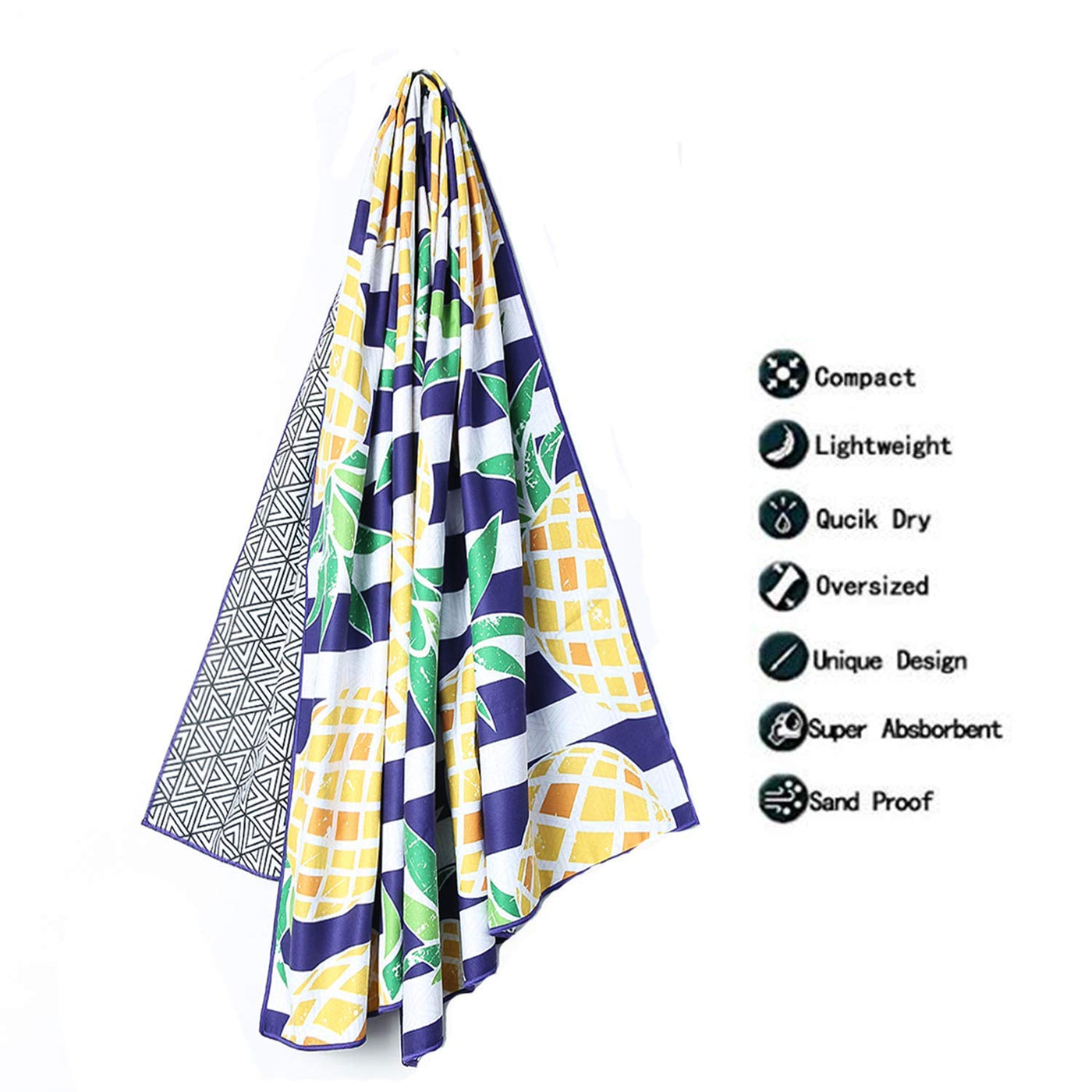 Serviette de plage en Microfibre avec Sac