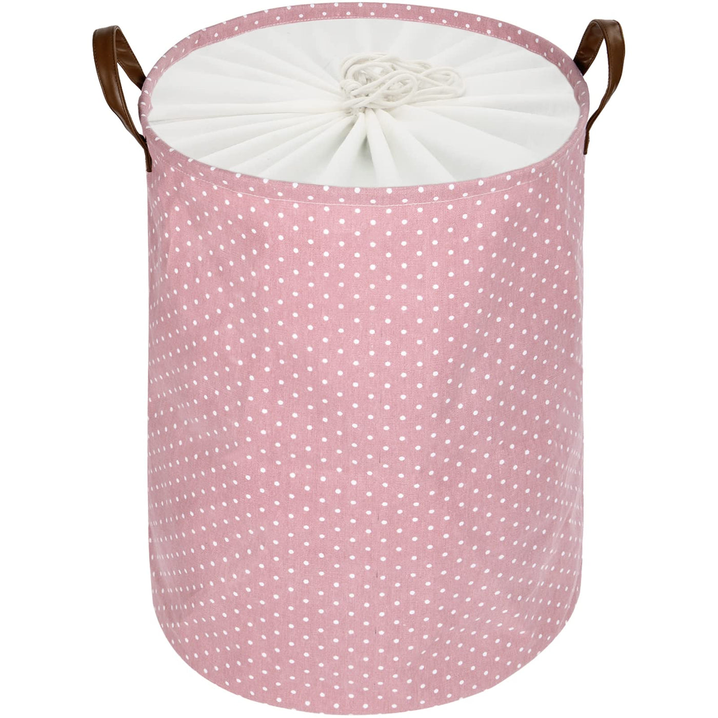 Paniers à Linge de Rangement Ronds Pliables, Coton