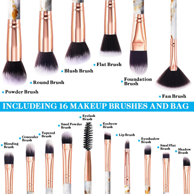 Brush Set Makeup 16 Pieces With Make-up Bag