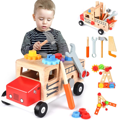 Tool box children's workbench, wooden toy children's tools