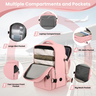 Hand Luggage Airplane Travel Backpack, Hand Luggage Backpack