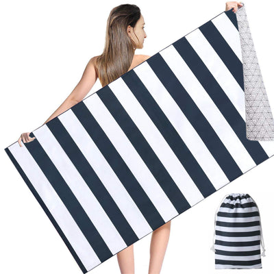 Serviette de plage en microfibre avec sac