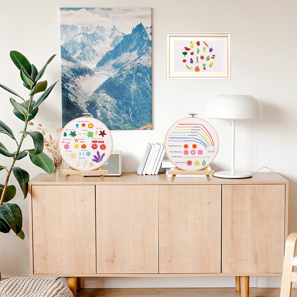 Kit de broderie pour débutants 4 pièces de broderie