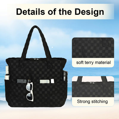 Grand sac de plage avec fermeture éclair