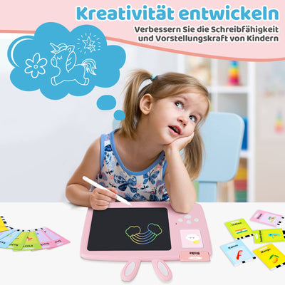 German learning educational toy for children, Talking flash cards LCD writing tablet 388 words, reading & writing