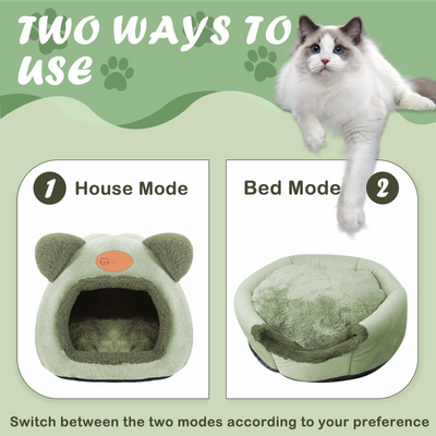 Lit chaud grotte pour chat Lit apaisant pour chats et petits chiens Dormir