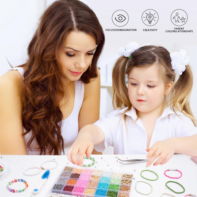 24 Color DIY Make Beads for Bracelets Set,with Golden Letter Beads DIY