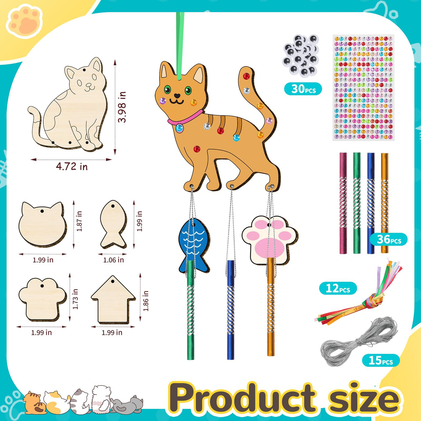 Wind chime craft set for children