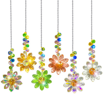 Suncatcher crystal window,6 pieces sun beads pendant decoration,window decoration hanging