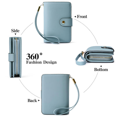 Wallet Zipper with Coin Pocket & RFID Protection