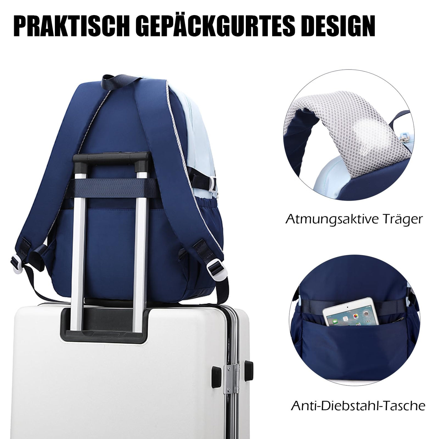 Schulrucksack Teenager-Schultaschen Schulranzen Wasserdichter Rucksack Leichtgewichtige Schulranzen für Schulgeschenke, Mehrtaschen-Ästhetische Schultasche