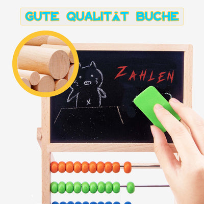 Abaque à règle à calcul pour l'école primaire, abaque calculateur, abaque de comptage pour enfants avec tableau noir et blanc avec autocollant magnétique