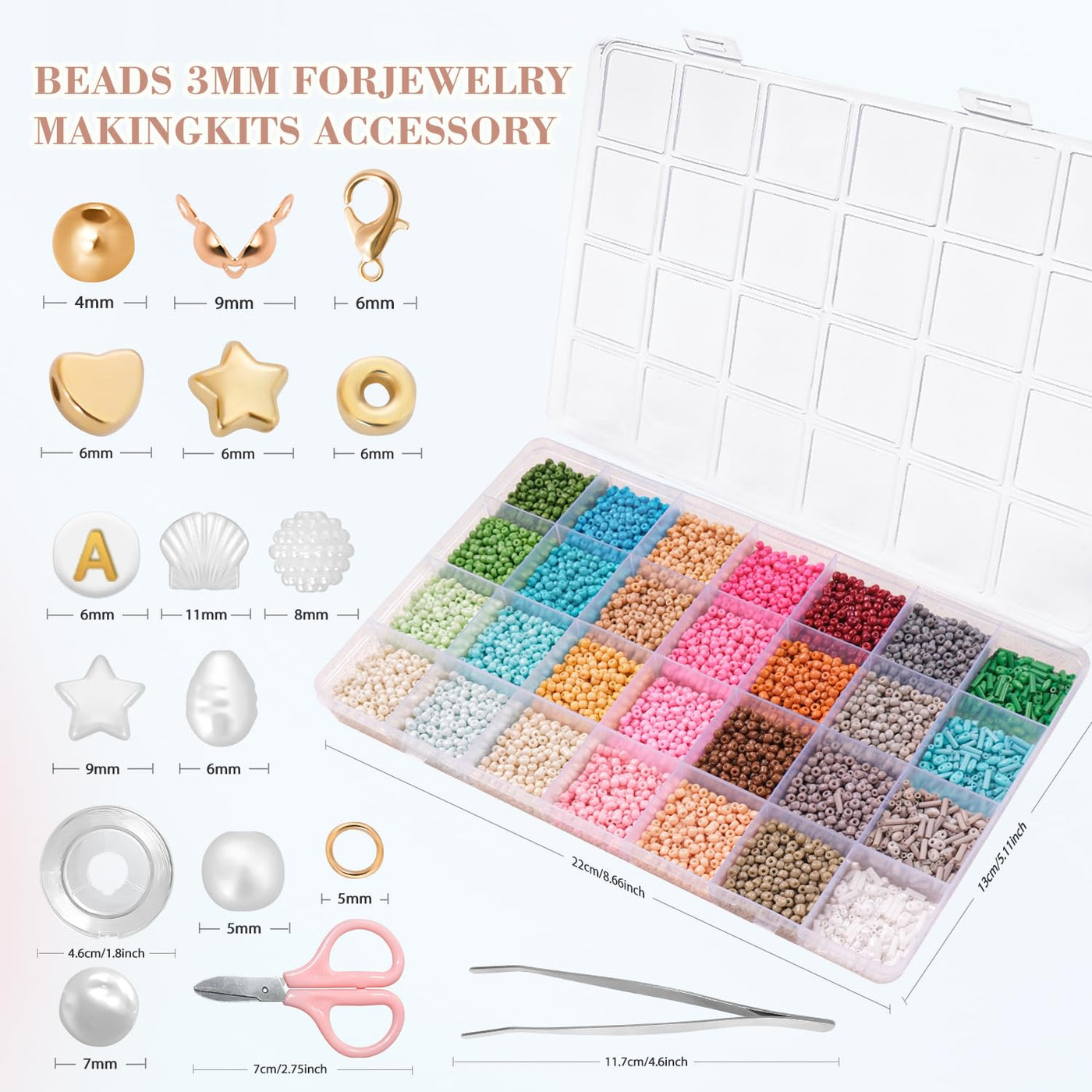 Beads for Bracelets DIY Tubular Beads 2 Holes Beads Set Make Bracelets By Yourself