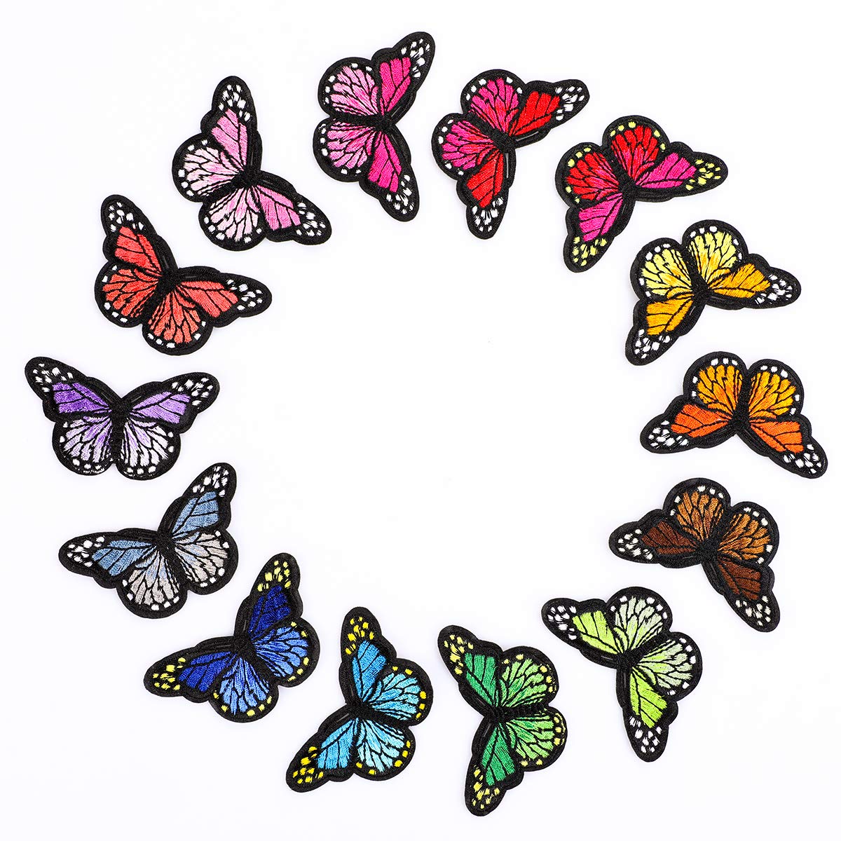 28 patchs de papillons à repasser