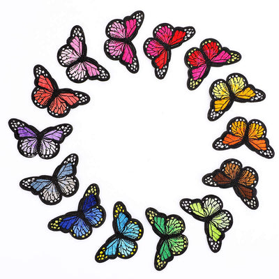 28 patchs de papillons à repasser
