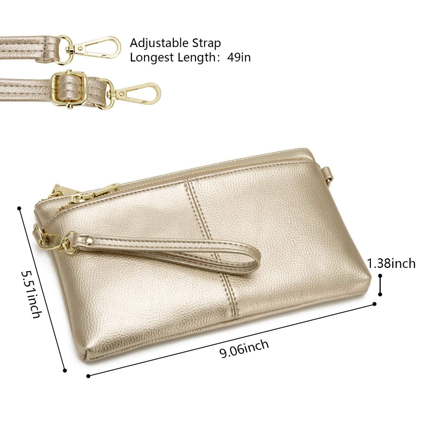 Small Triple Zipper Shoulder Bag