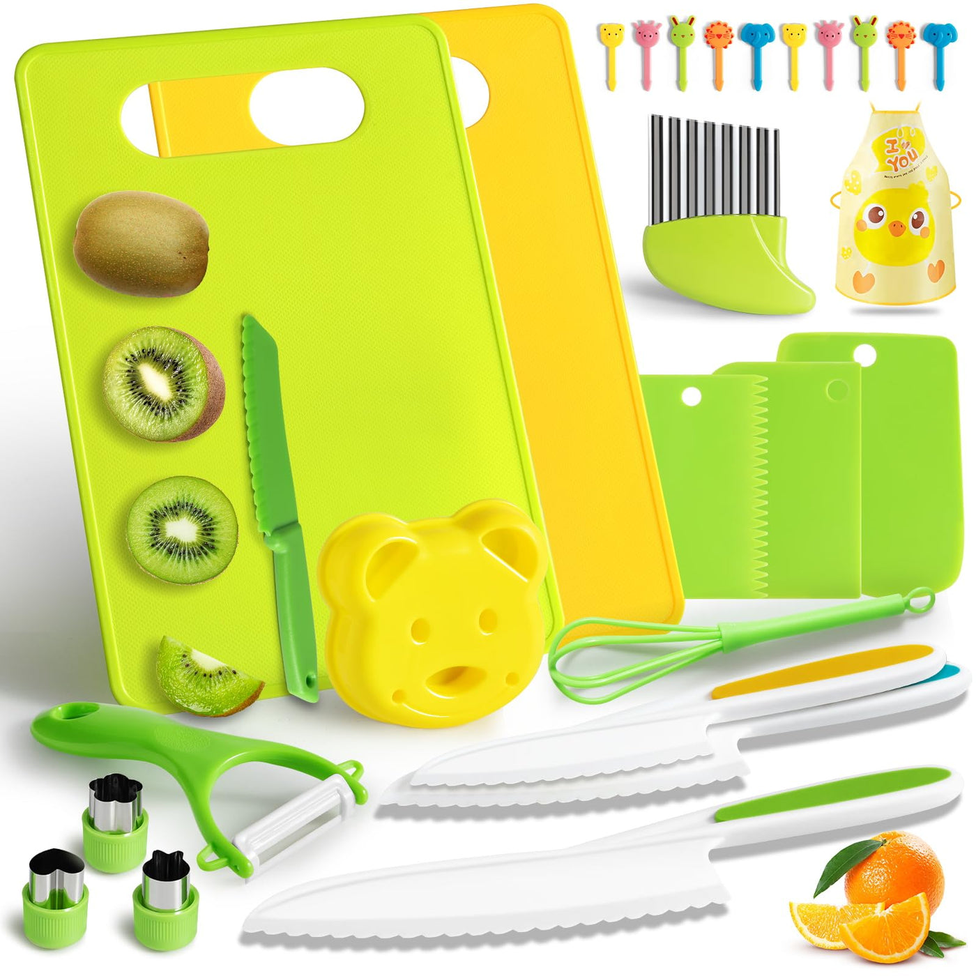 Children's knife 27-piece children's safety chef's knife kitchen knife set for cutting and cooking fruit or vegetables