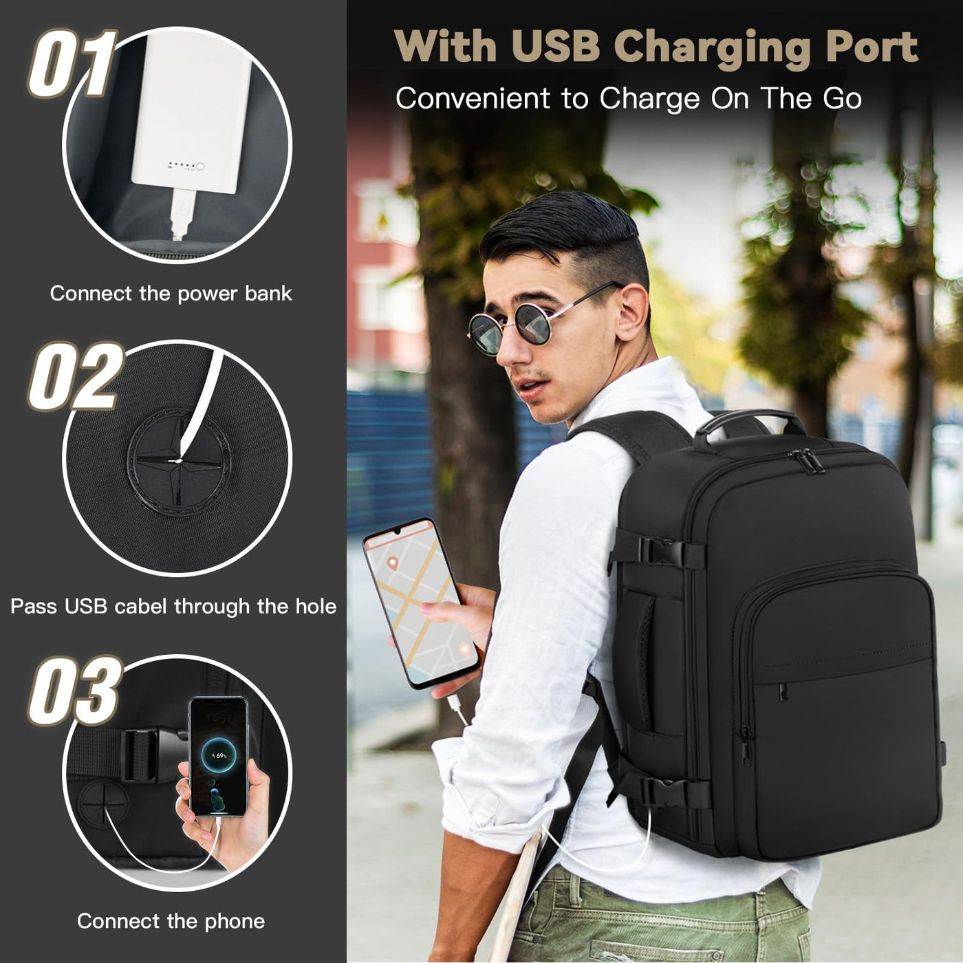 Hand Luggage Airplane Travel Backpack, Hand Luggage Backpack