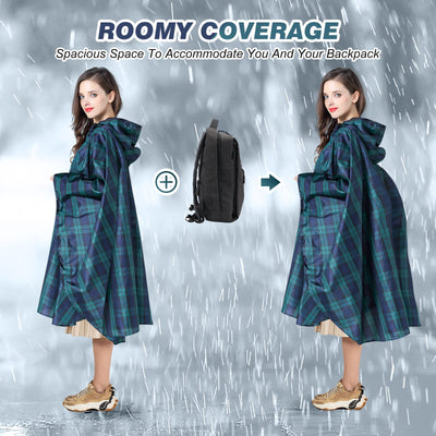 Regenponcho Atmungsaktives Regencape Leichte Regenjacke Regenjacke Regenmantel als Picknickdecke Sonnensegel