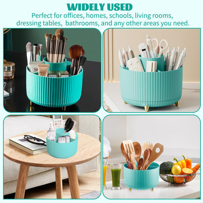 360° Make up Organizer, Brush Holder Cosmetic Storage with 5 compartments