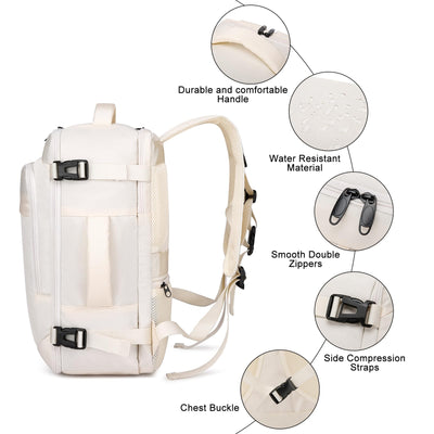 Hand luggage backpack with separate one-inch computer compartment