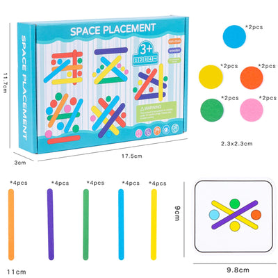 Regenbogen Stick Puzzle Spiel, Tangram Kinder, sensorische Feinmotorik Konzentration Spiele