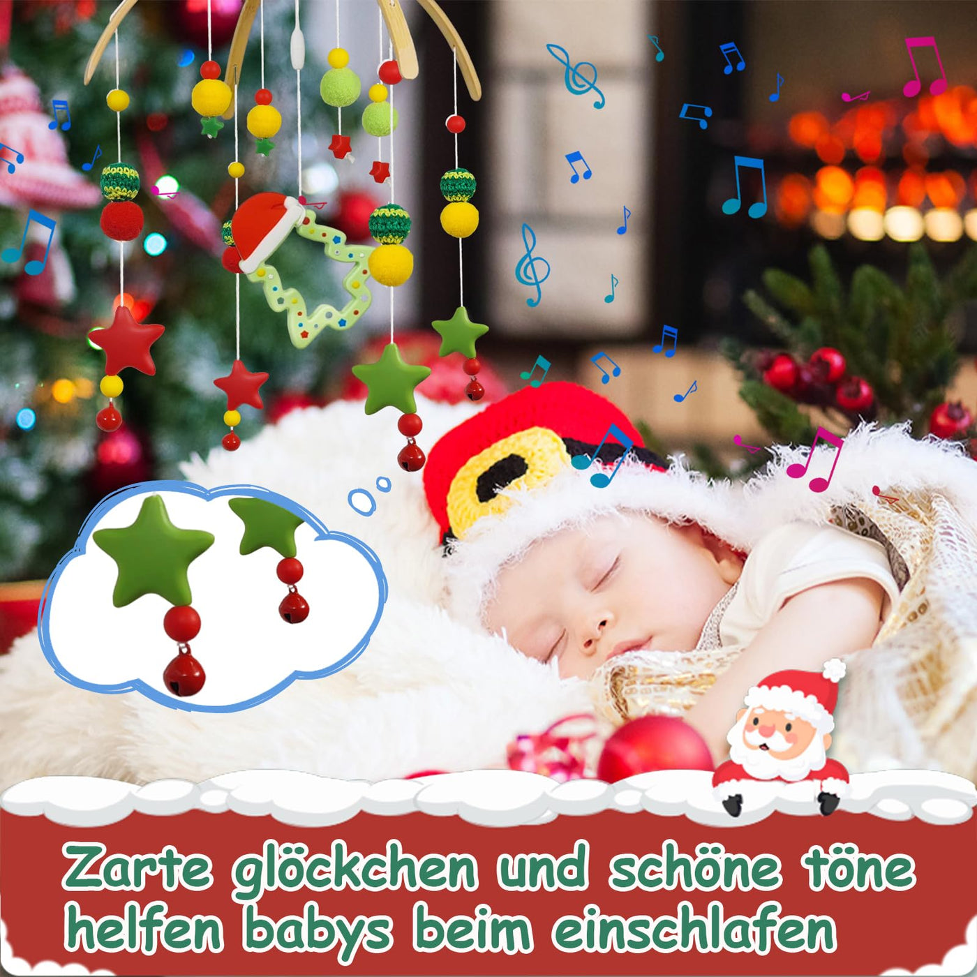 Christmas Mobile - Mobile für Neugeborene Visuelle Stimulation 