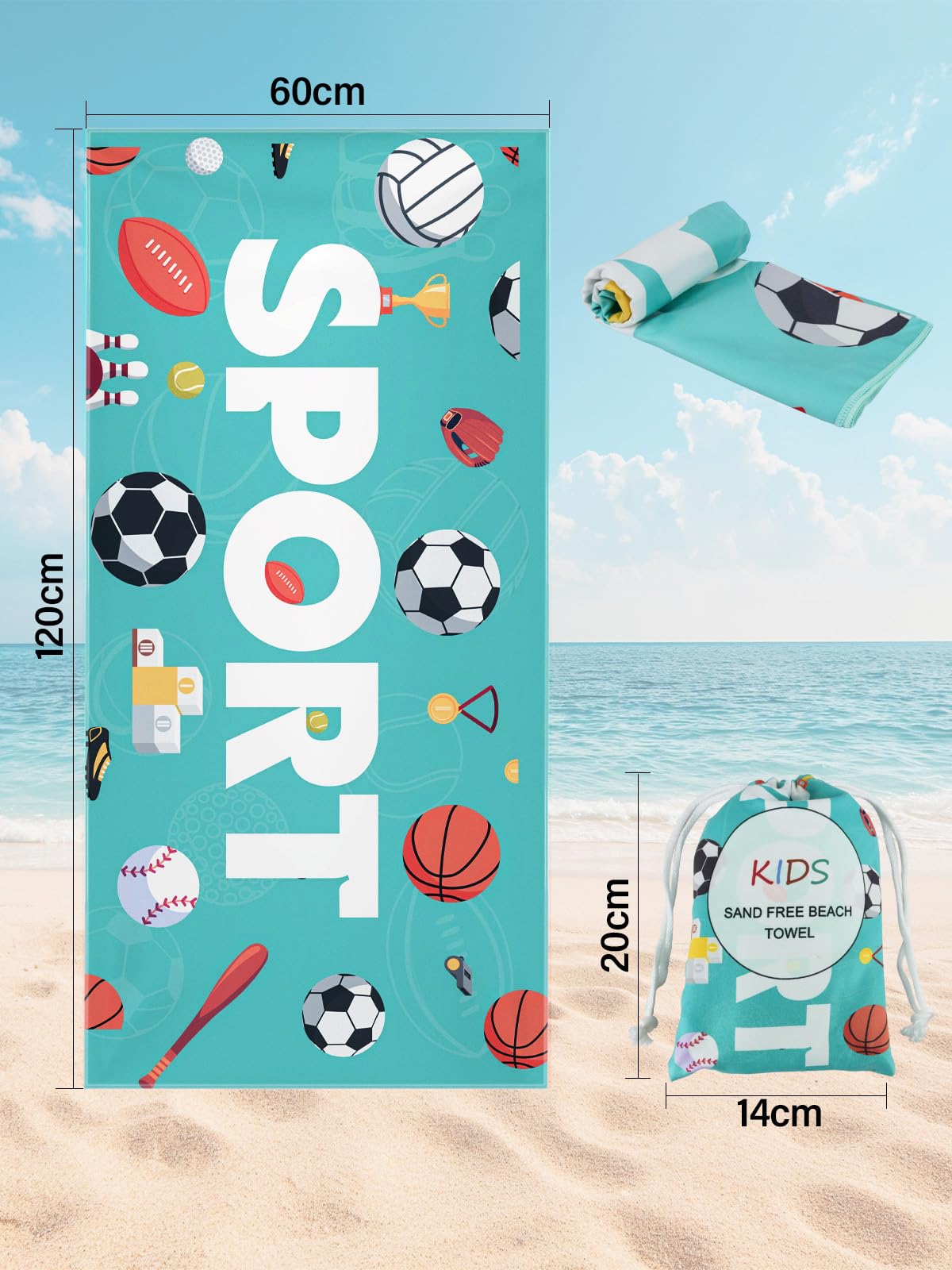 Serviettes de plage à séchage rapide