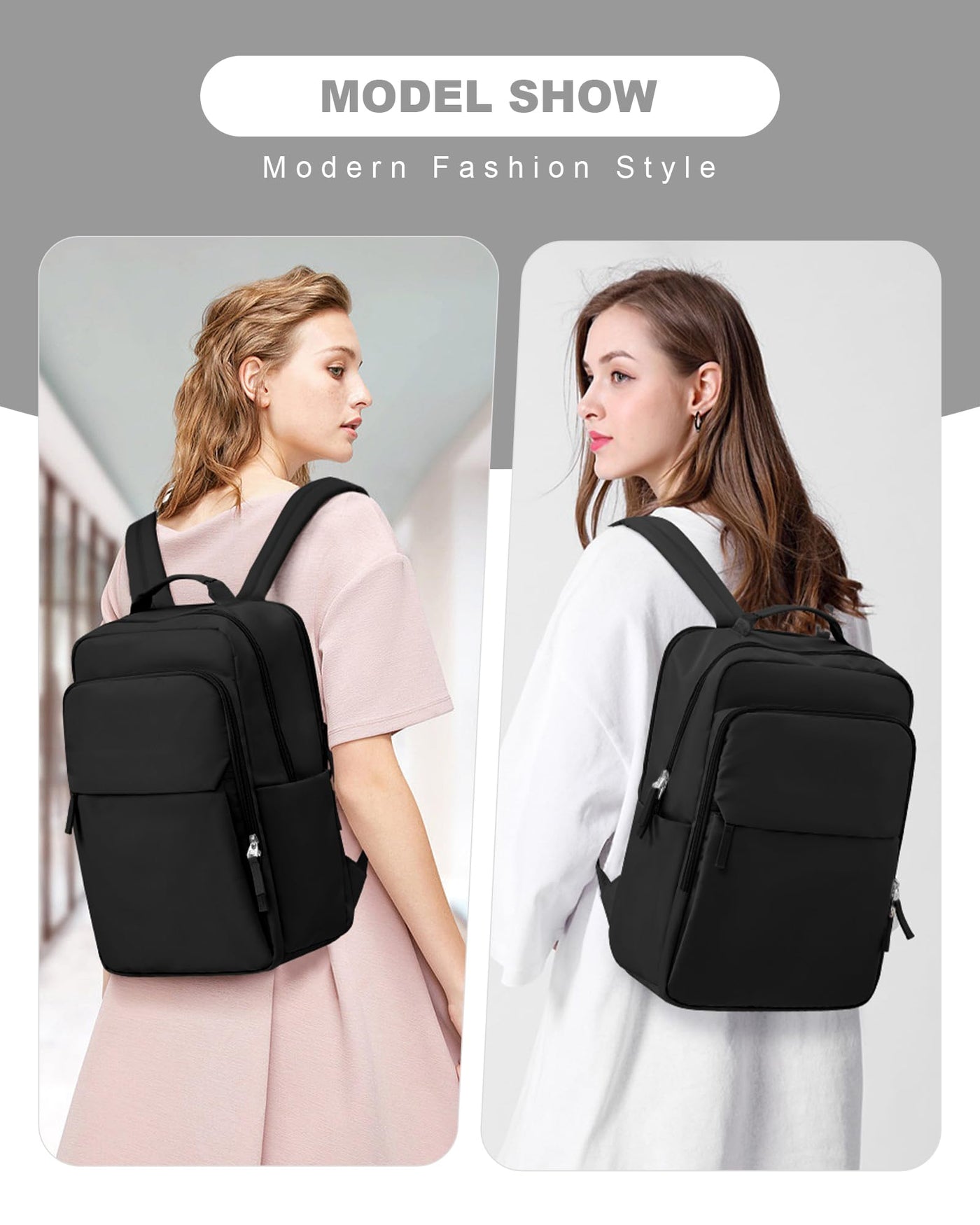 Sac à dos pour ordinateur portable Business Elegant Waterproof Large Backpack with Laptop Compartment School Backpack