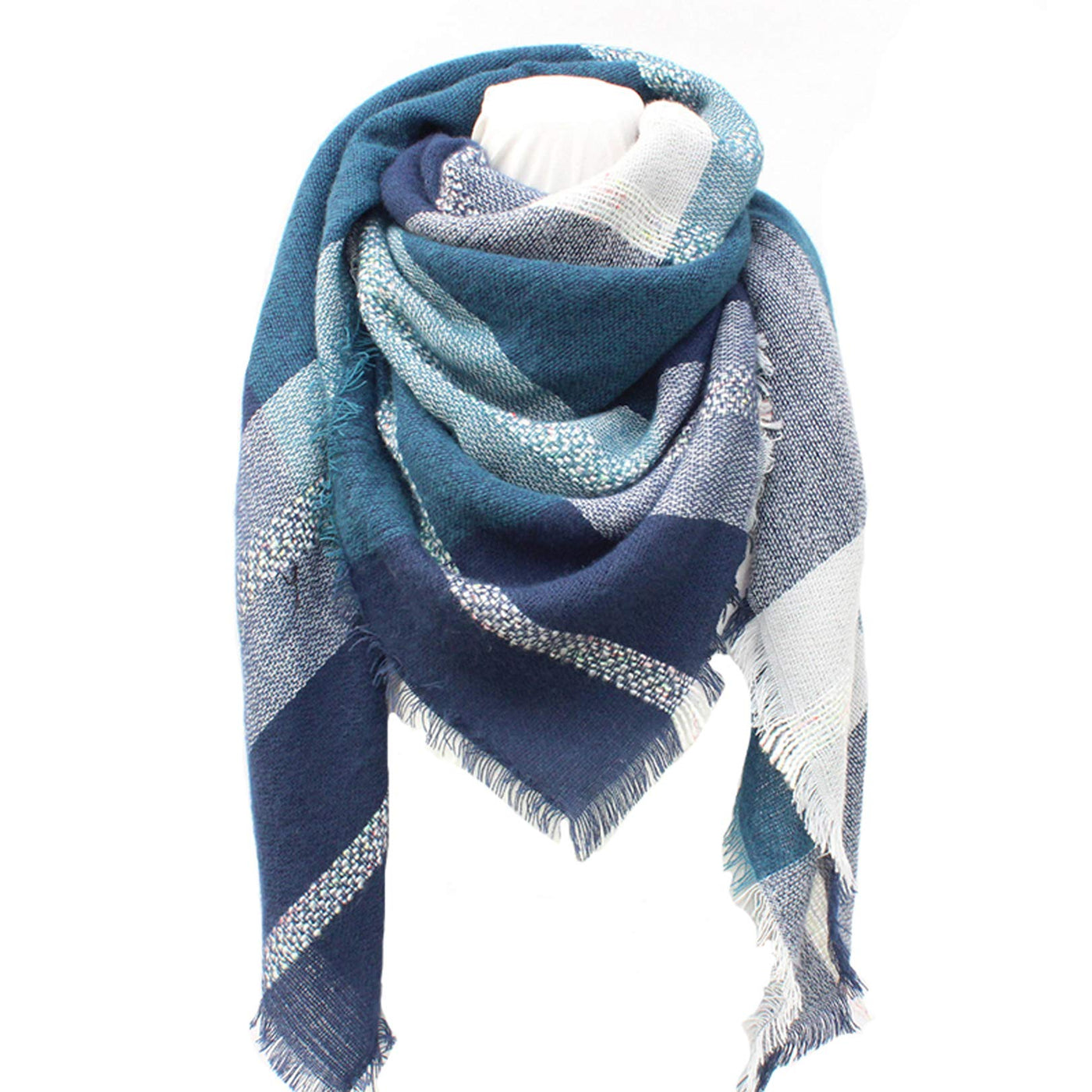 scarf thick knitted scarf plaid neckerchief scarf poncho