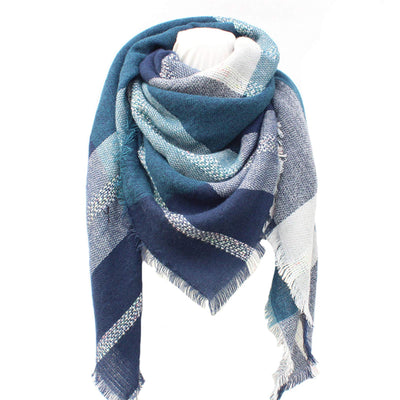 scarf thick knitted scarf plaid neckerchief scarf poncho