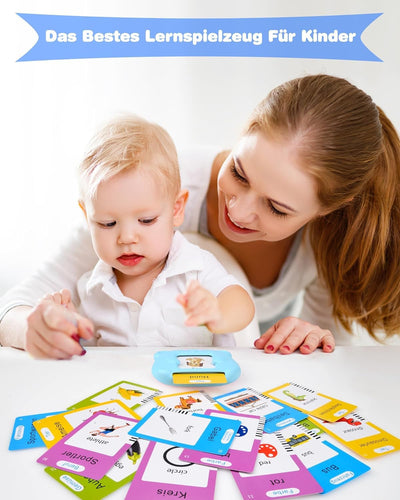 Sprechende Karteikarten, Standard Deutsch-255 Blätter 510 Wörter, Sprechende Karteikarten Lernspielzeug für Kleinkinder