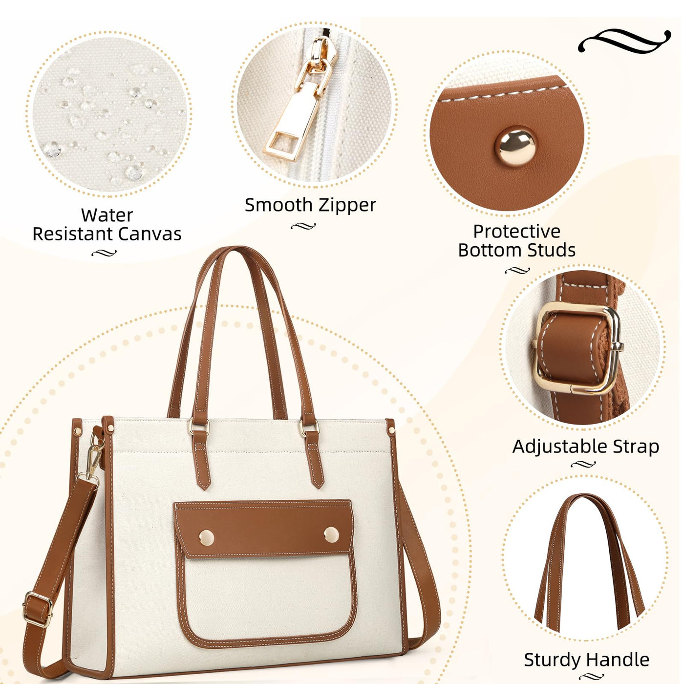 Sac à Main Shopper Grande Toile Grand Sac fourre-tout