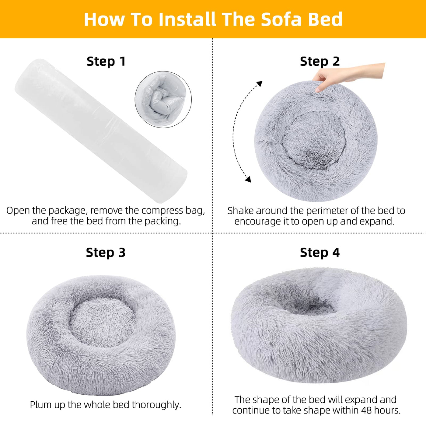 Cat Beds for Indoor Cats, Dog Bed for Small Melium Large Dogs