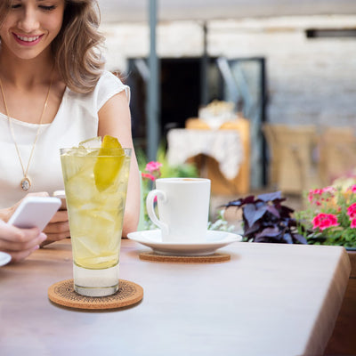 Dessous de verre avec supports