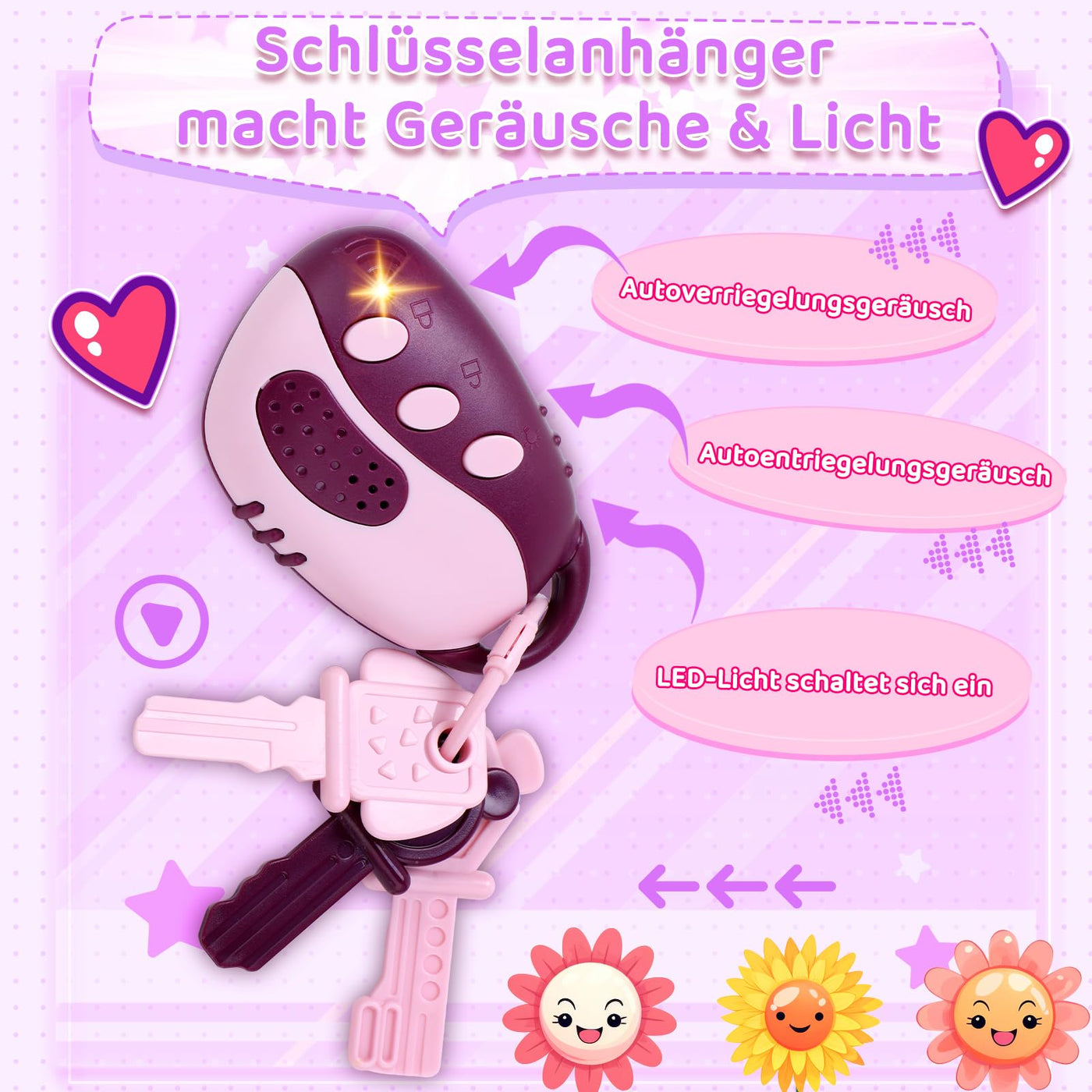 Sac à main pour enfants filles avec maquillage pretend - mon premier sac à main avec sac à main, téléphone portable, portefeuille, jouet de maquillage et plus encore