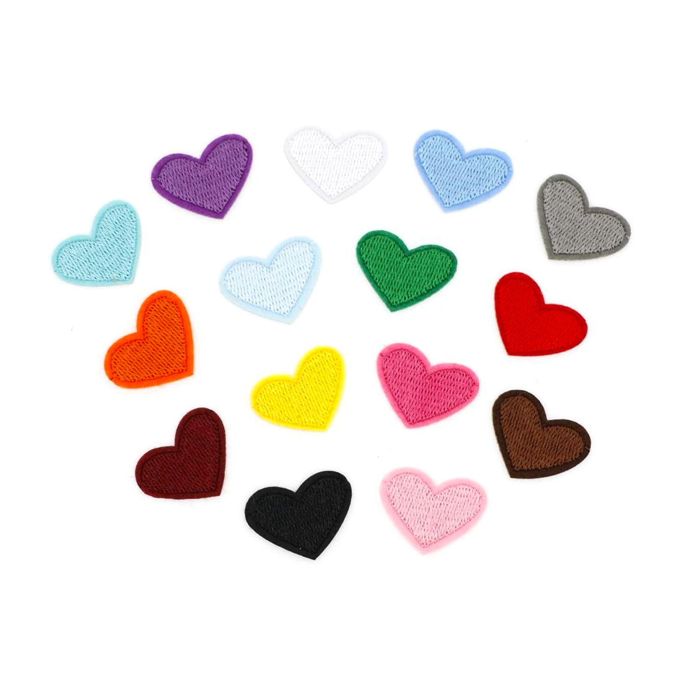 30 pièces d'écussons, écussons en forme de coeur à repasser sur les enfants, mini écussons de broderie