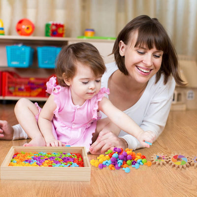 Jeu d'éveil pour les enfants |jouet éducatif à clous en forme de champignon