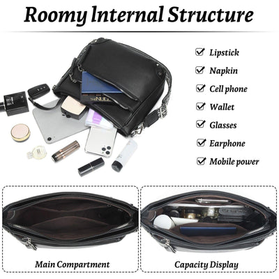 Sac à bandoulière Sac à main moyen Sac à bandoulière en cuir PU Sac à bandoulière Sac à bandoulière