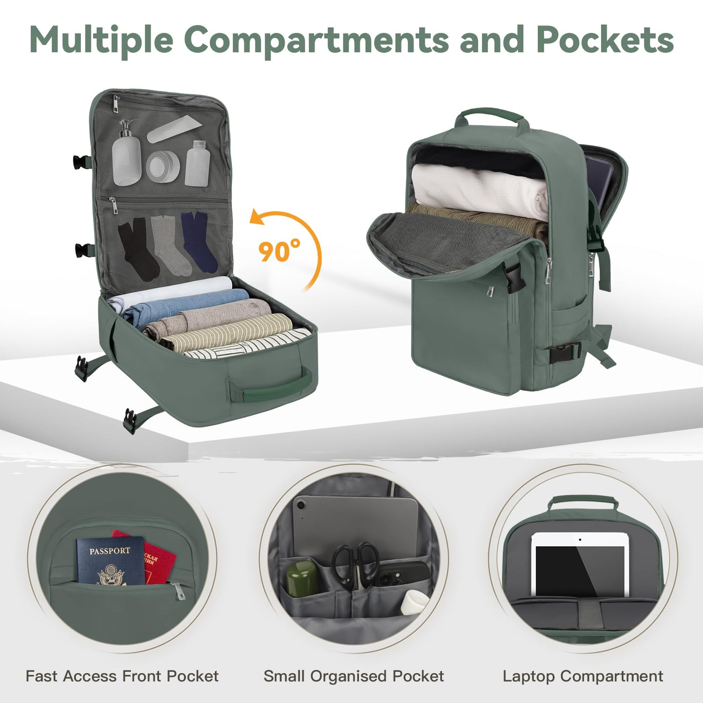 Hand Luggage Airplane Travel Backpack, Hand Luggage Backpack