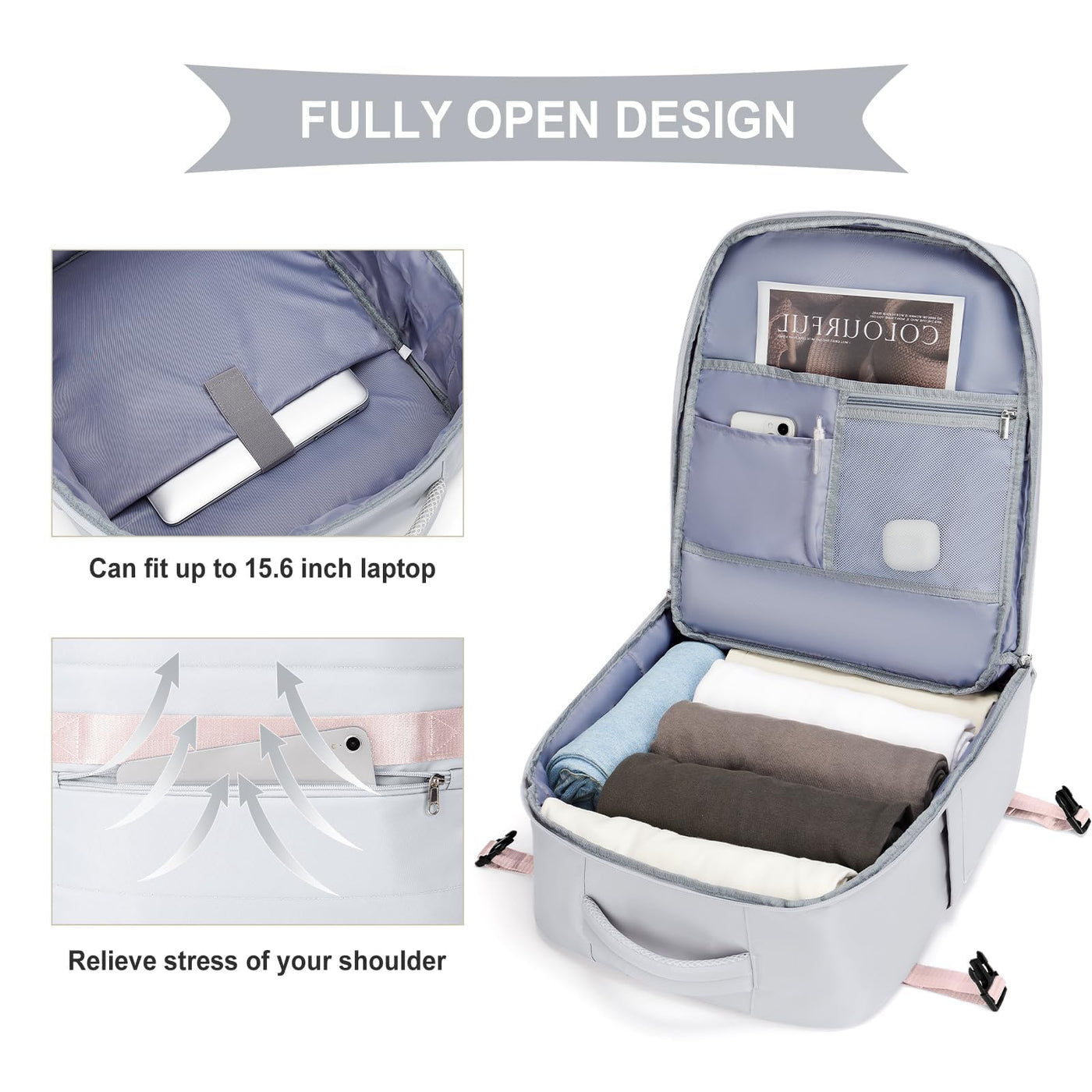 Sac à dos de voyage pour bagage à main d'avion sac à dos pour bagage à main d'avion ordinateur portable étanche