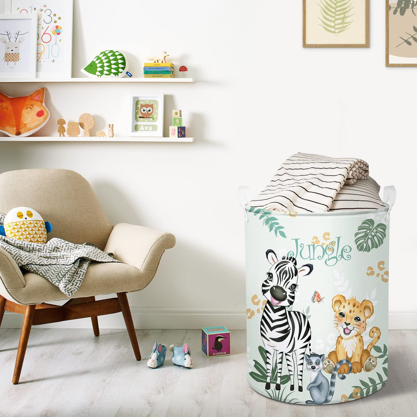 Baby laundry basket Clothes storage basket for children's room