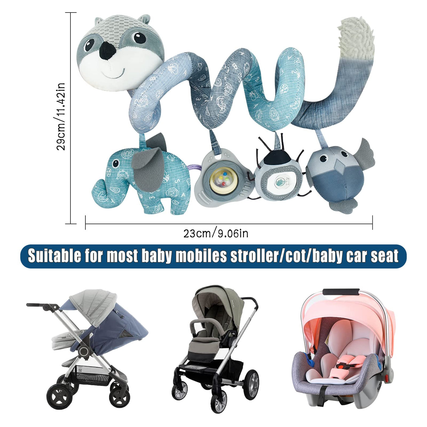 Kinderwagen Spielzeug für Babys - Spirale Kinderwagen hängen Spielzeug für Autositz & Baby mobile Kinderwagen Krippe